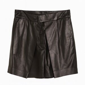 Valentino Black Leather Skort Overlay Shorts IT 44 US 8/10 $3,200 MSRP